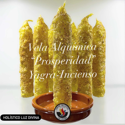 Vela Alquímica Prosperidad Yagra E Incienso