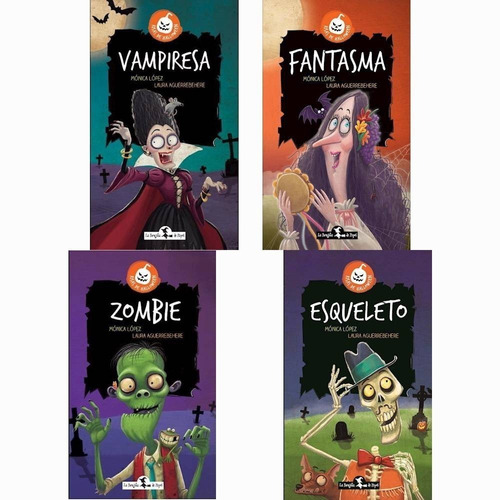 Pack Zombie + Vampiresa + Fantasma +  Esqueleto