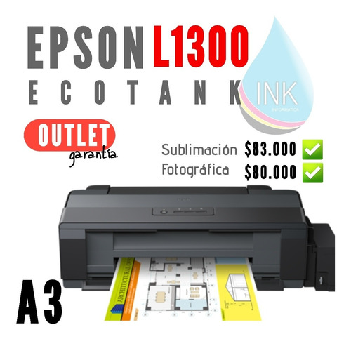 Impresora A3 L1300 Sublimación