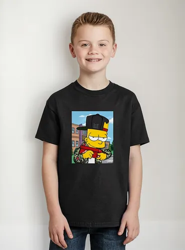 Remera Niño Niña Personalizada Bart Simpson Lisa Homero
