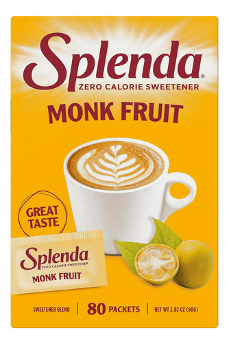 Splenda Monk Fruit Zero Calorie Sweetener, Keto Sugar 80 Ct
