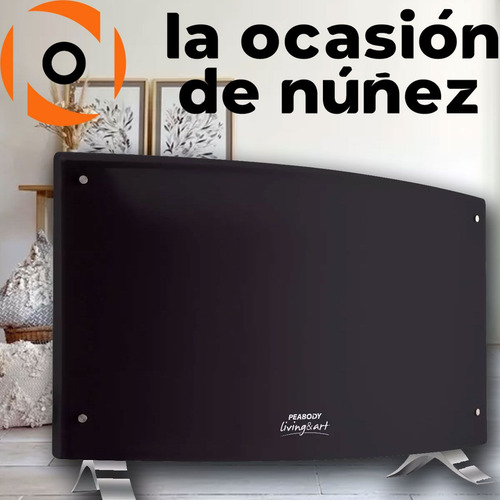 Imagen 3 de 6 de Calefactor Electrico Peabody Vitroconvector Mecanico 2000w
