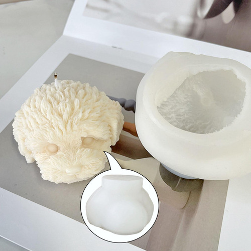 Moldes De Vela De Silicone Para Cachorro De PelĂșcia 3d