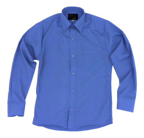 Camisa Vestir Adulto Azul Francia Tallas Extras 52, 54 Y 56