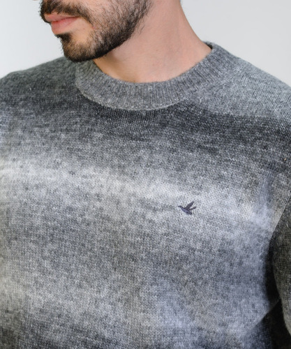 Sweater Degrade Hombre Brooksfield Cuello Redondo Lana 4064b