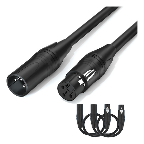 Cables Xlr De 15 Pies, Cable Xlr Blindado Prémium Macho Y He