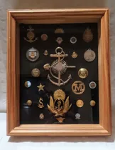 Comprar Cuadro Armada Argentina  Medallas Insignia,hua De Plata \u002Foro