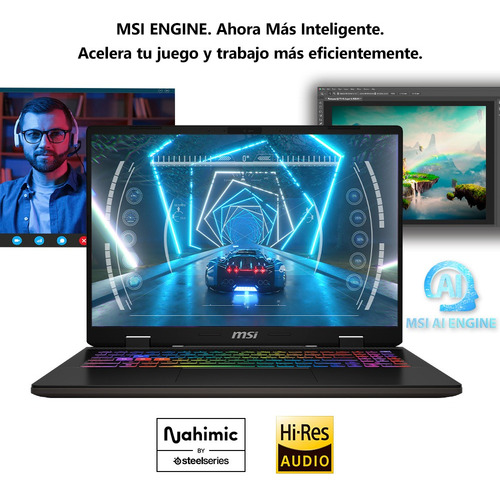Laptop Gaming Msi Sword 16hx 15.6 Ci7 16gb 1tb Ssd Rtx4070 Gris