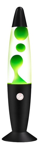 Lámpara Vanful Green Magma Liquid Motion Lamps Con Base Negr Estructura Negro Pantalla Verde