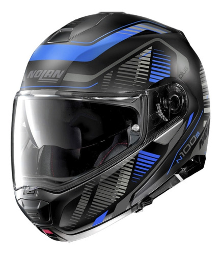 Casco Nolan Abatible N100-5 Plus Starboard 43 Ngo/azul