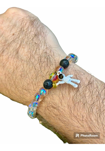 Pulseras Piedras Naturales Con Dije Astronauta