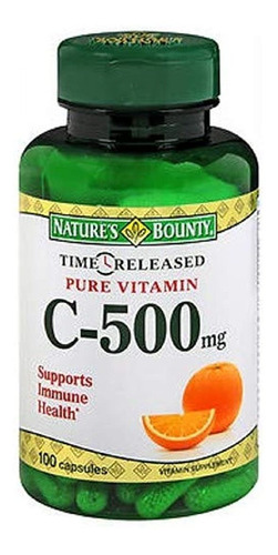Nature's Bounty Vitamina C 500 Mg Cápsulas Liberación De Tie
