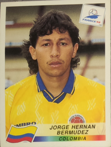 Figurita Mundial 1998 Selección Colombia Panini Bermúdez 