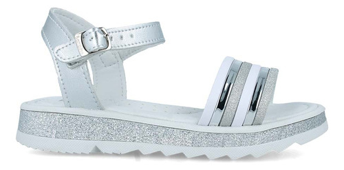 Sandalias Huaraches Bambino Niña Casual Sintético Plata (18.