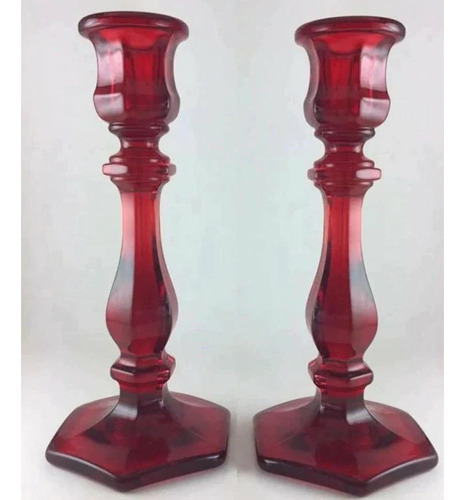 Candelabro Titular Conjunto 2  Paneled Mosser Ee Uu Rojo