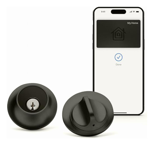 Level Lock+ Smart Lock Plus Apple Home Keys Cerrojo Color Mate Negro