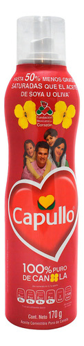 Aceite Puro De Canola Vegetal Capullo En Aerosol170 G