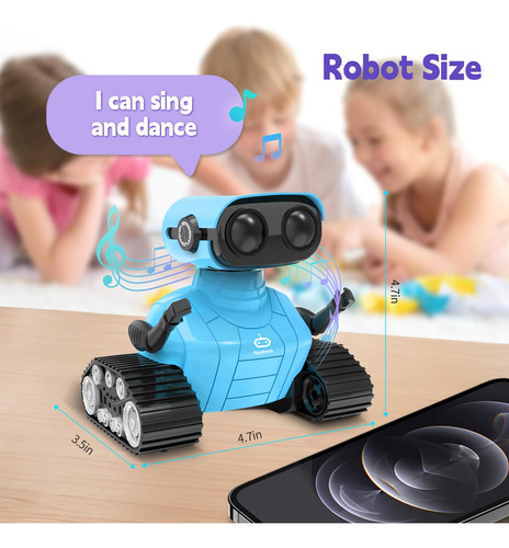 Robot De Control Remoto Robot Toys Modelo Emo Azul 3 Años Personaje Color