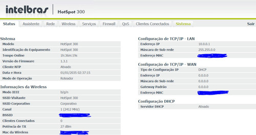 Router Wireless Intelbras Hotspot 300 Facebook 60 Usuarios
