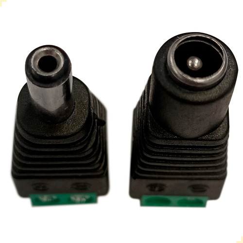 Conector Plug Par P4 Femea Macho Borne P Cftv Camera - 10un