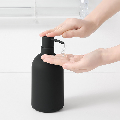 Dispensador De Jabón Negro, Estilo Simple, Vacío, 16 Onzas