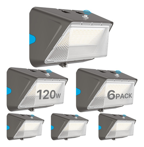 Paquete De 6 Luces Led De Pared De 120 W Al Aire Libre, Paqu