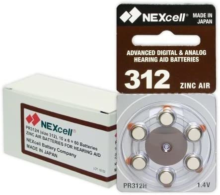 Nexcell Audífono - Pilas Tamaño 312, Pr41 (60 Pilas)