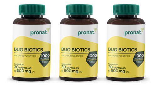 Kit De 3 Piezas - Probióticos Duo Biotics (30 Caps) - Pronat