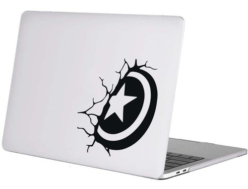 Sticker Decorativo Para Notebook Escudo Cap America