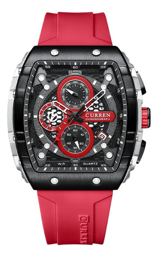 Reloj Curren Hombre 8442 Rectangular Moda Con Cronógrafo