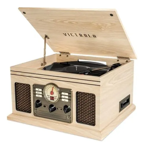 Reproductor De Discos Bluetooth 6 En 1 Con Altavoces Integra