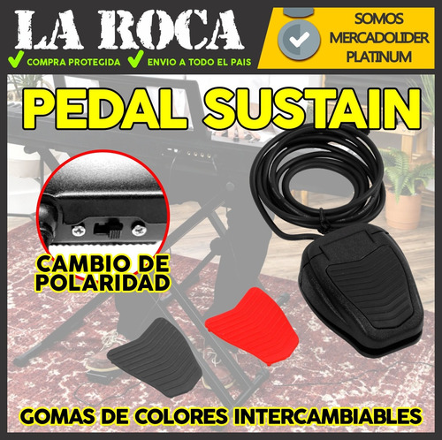 Imagen 4 de 10 de Pedal Sustain Cambio Polaridad Piano Teclados Envios