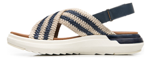 Sandalia Flexi Para Mujer Estilo 129405 Marino