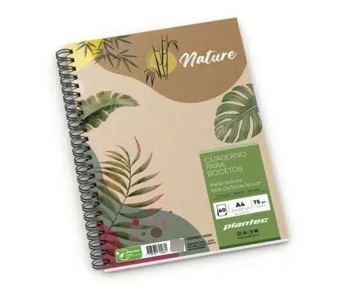 Cuaderno Para Bocetos Nat 60h A4 Plantec 75grs