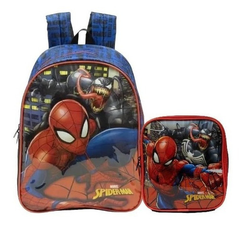 Mochila Infantil Homem Aranha Marvel Grande Costas Lancheira