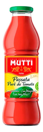 Puré De Tomate Con Albahaca 700grs Mutti Passata Basilico