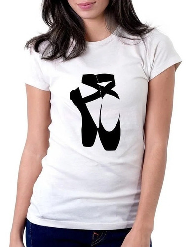 Camiseta Feminina Estampada Bailarina Baby Look Tumblr
