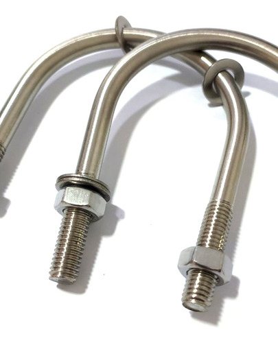 Jgo De 10pzs Abrazadera Tipo U Inox 304 De 2pg