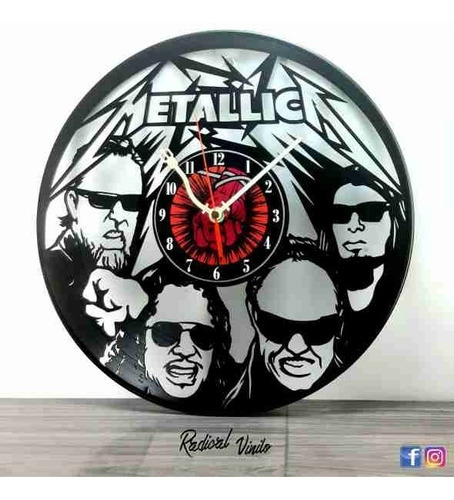 Reloj De Vinilo Metallica 2 Regalos Decoracion 