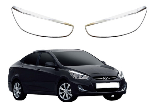 Bisel Cromado Óptico Delantero Hyundai Accent Rb 2012-2018