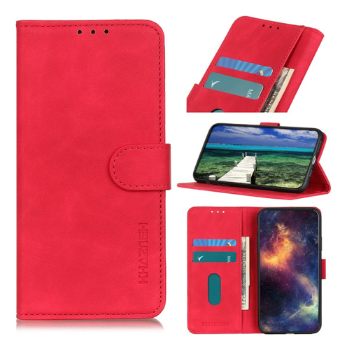 Funda De Piel Con Textura Retro Khazneh Para Nokia C01 Plus