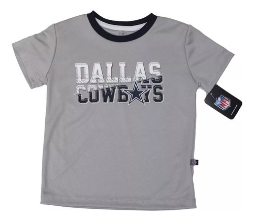 Playera Infantil Dallas Cowboys Nfl Manga Corta Suave Comoda