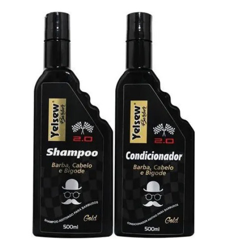 Kit Shampoo Acondicionador Gold Men Yelsew 240g