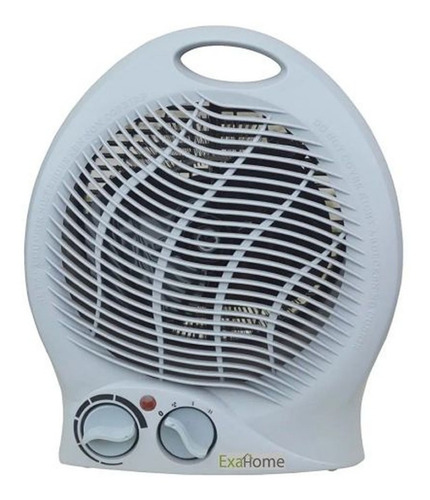 Caloventor Exahome Unico Con Termostato 2 Años De Color Negro
