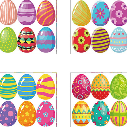 Calcomanías Autoadhesivas De Pegatinas De Huevos De Pascua