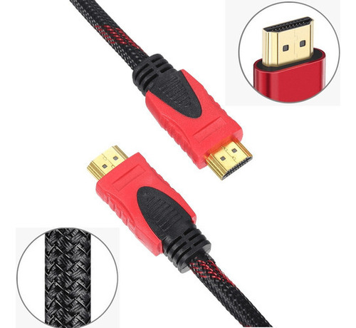 Cabo Mini-hdmi X Hdmi Full Hd Blindado Flexível Nylon 1.5m