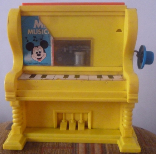  Antiguo Musical Piano Mickey Mouse Jack In The Box