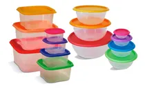 Comprar Set 14 Recipientes Hermeticos  Plastico Vianda Colombraro