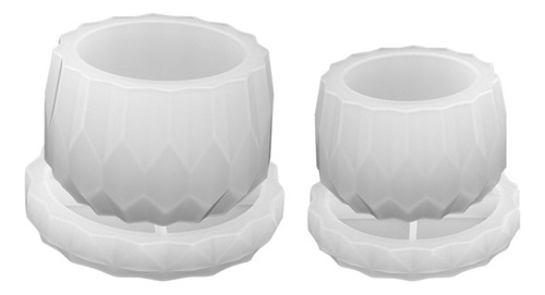 Molde De Vaso De Suporte De Vela De Silicone De 2 Tamanhos C