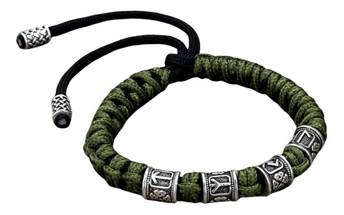 Pulsera Hombre Vikingo Cuerda Paracord Nórdico Hacha Nórdica